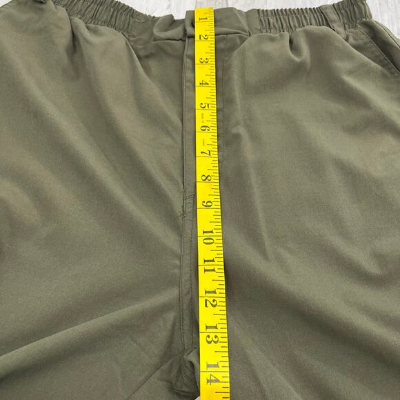 Cargo Lightweight Stretch Waist Baggy Thin Green Utility Pants Medium - Picture 6 of 7